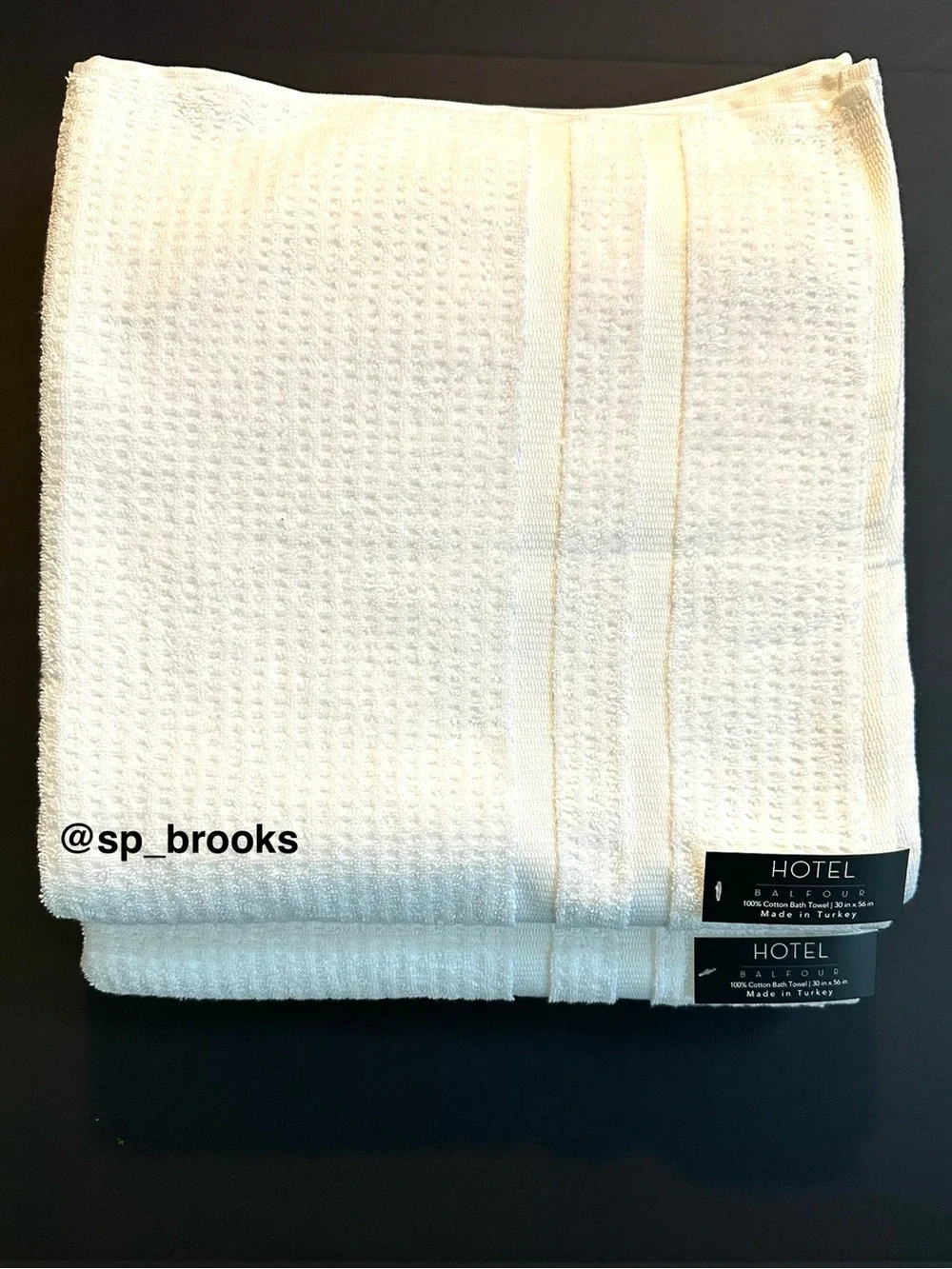 🎁8PC Hotel Balfour Bath Towels White Waffle Made in Turkey Soft Cotton Towels